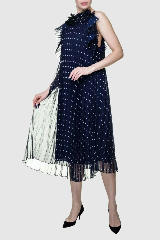 P.A.R.O.S.H. woman blue polyester dress for women купить с ценами и фото 156848 - photo 2