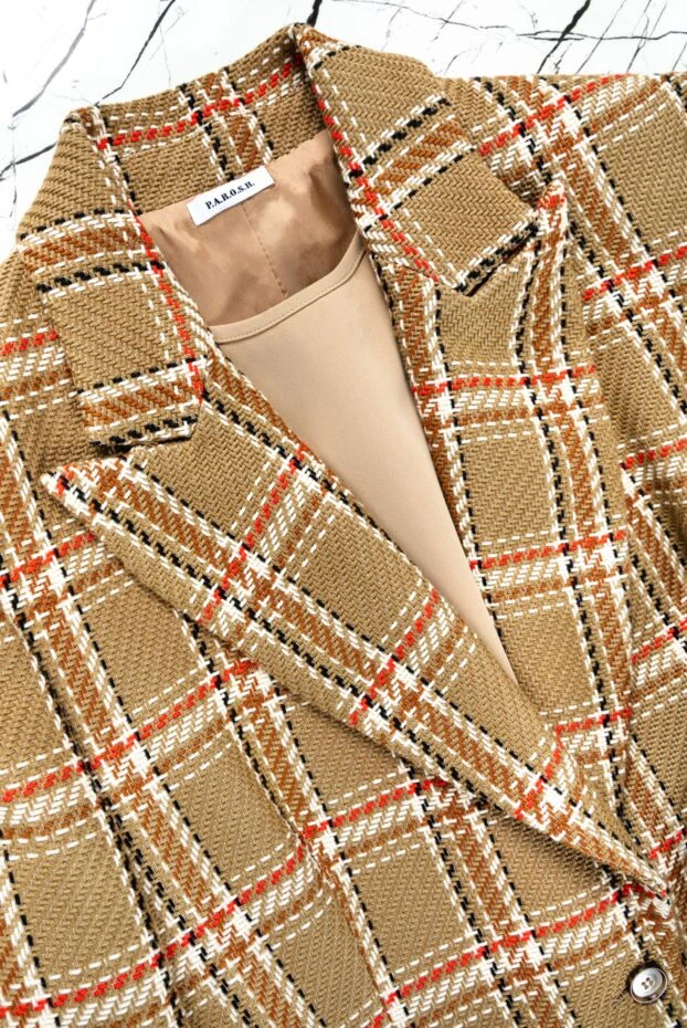 P.A.R.O.S.H. универсальный бежевый топ с мягкой фактурой 156853 - фото 2