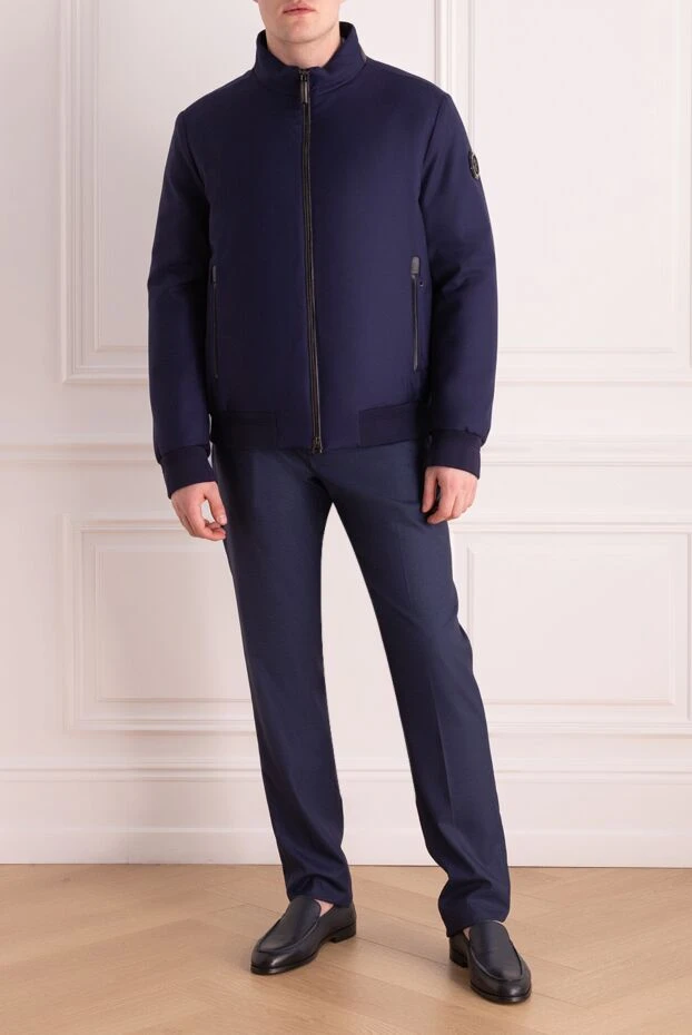 Stefano Ricci куртка из шерсти синяя мужская 156887 - фото 3