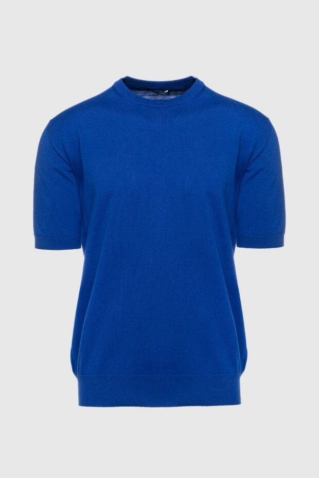 Stefano Ricci джемпер с коротким рукавом из хлопка синий мужской 156925 - photo 1