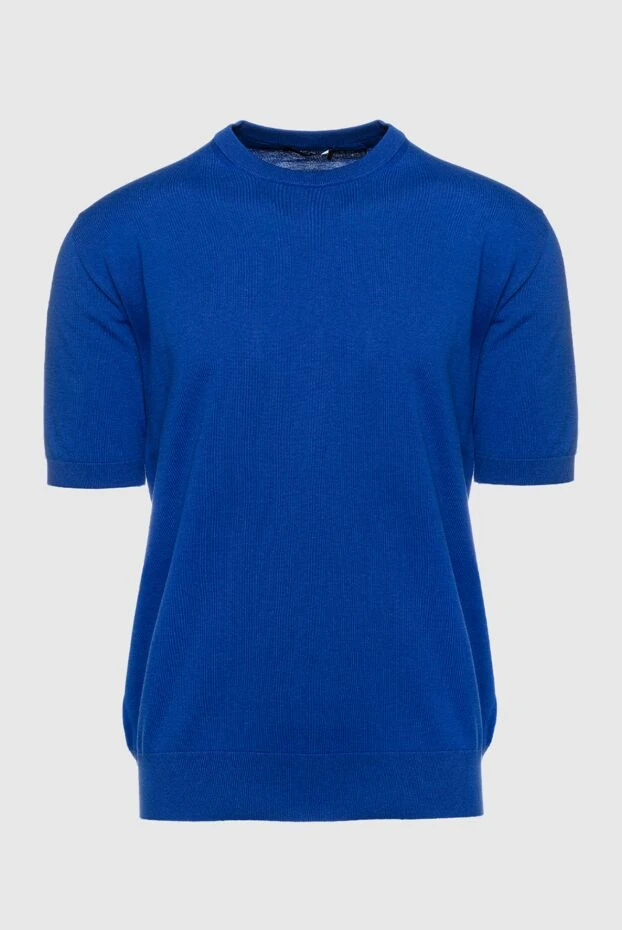 Stefano Ricci джемпер с коротким рукавом из хлопка синий мужской 156925 - фото 1