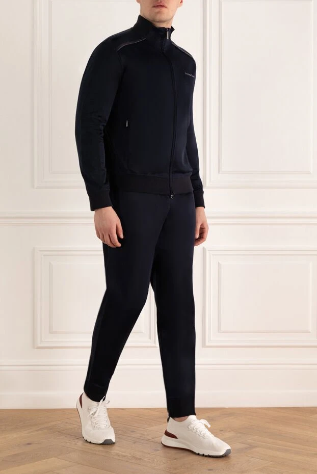 Stefano Ricci sports suit for men made of polyamide and wool blue 156962 - photo 3