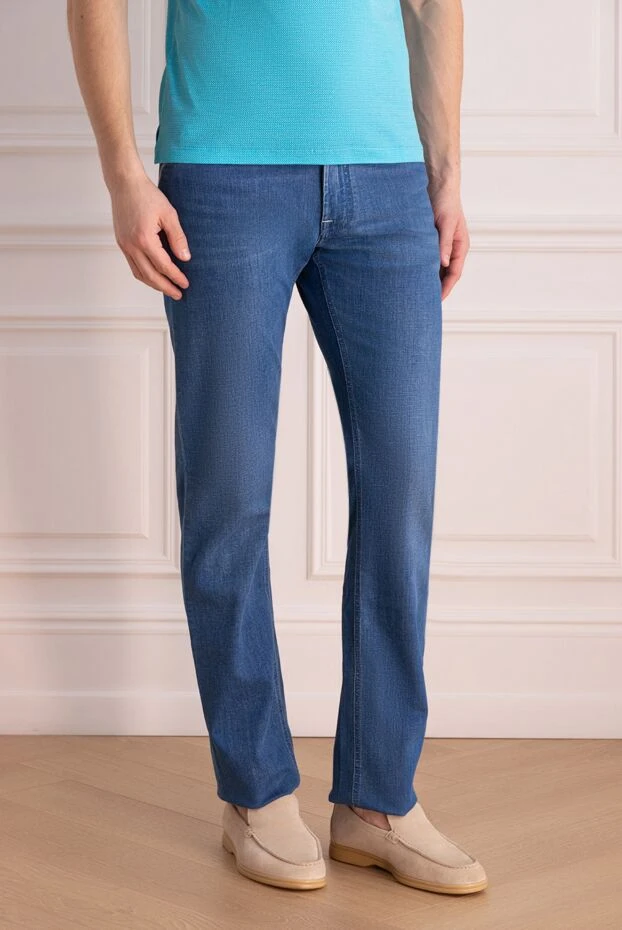 Stefano Ricci blue cotton jeans with elastane for men 156963 - photo 3