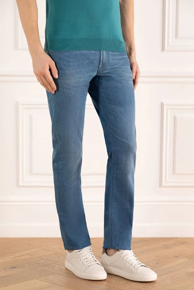 Stefano Ricci джинсы из стрейчевого денима с мягкой фактурой 156967 - фото 3