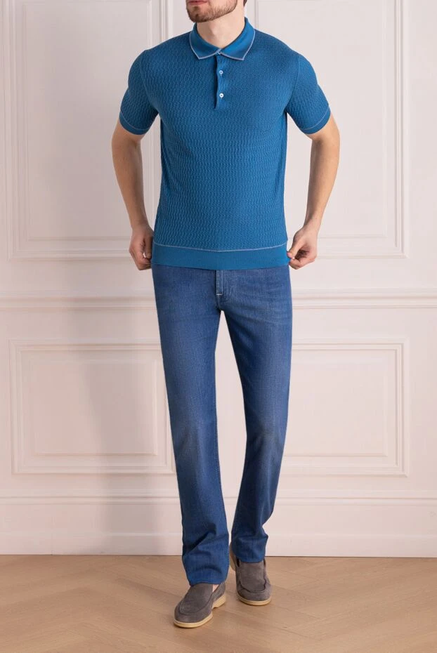 Stefano Ricci джинсы из плотного стрейчевого хлопка с комфортной посадкой по фигуре 156968 - фото 2