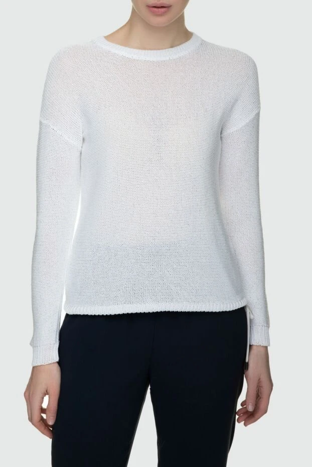 D.Exterior woman white cotton and elastane jumper for women 159585 - photo 3