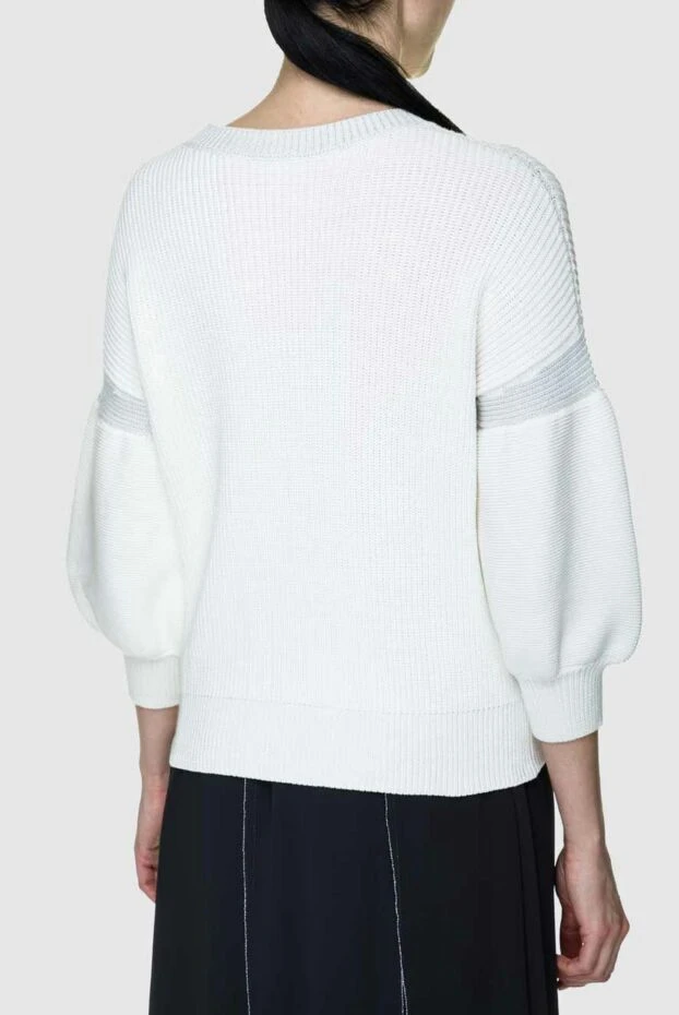 D.Exterior woman white cotton and elastane jumper for women 159585 - photo 3