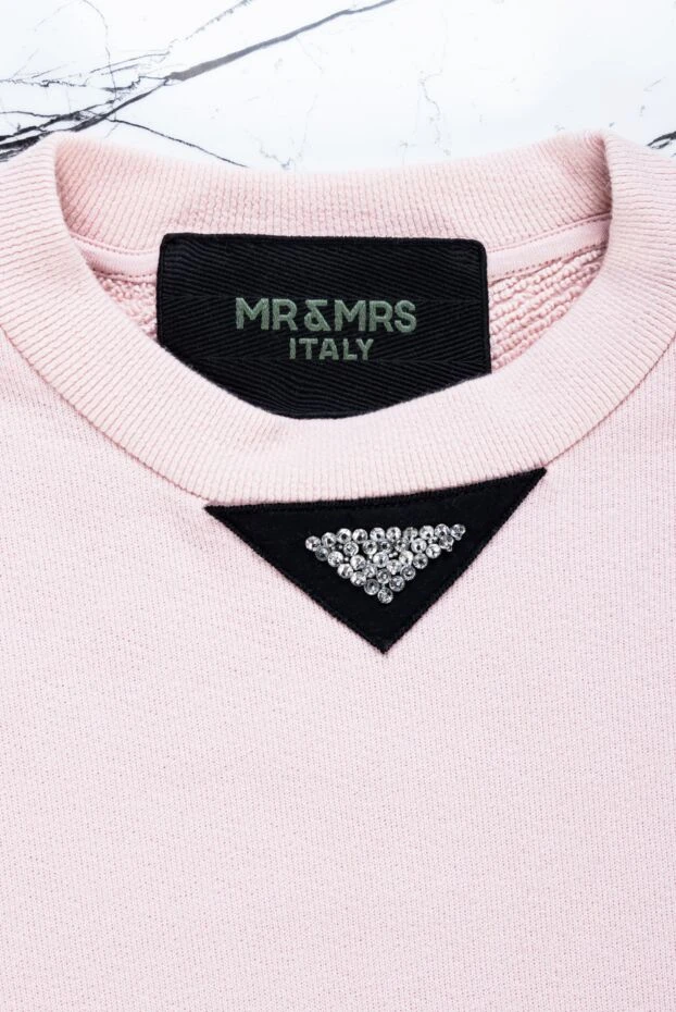 Mr&Mrs pink women's cotton suit with original sleeve trim 157024 - photo 2