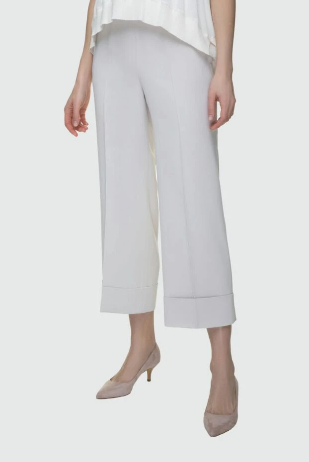 Peserico woman white polyester trousers for women купить с ценами и фото 157028 - photo 2