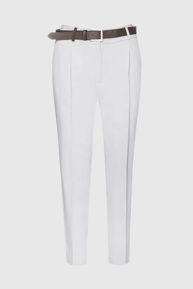 Peserico woman white viscose trousers for women купить с ценами и фото 157048 - photo 1