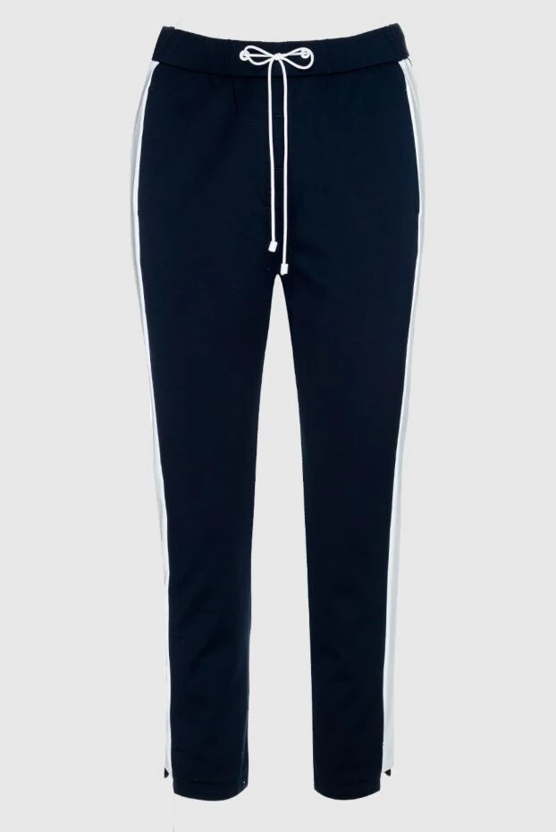 Брюки из полиамида синие женские - фото 1