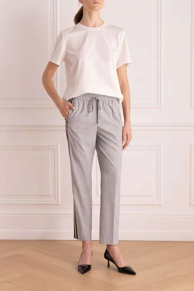 Peserico woman gray trousers for women купить с ценами и фото 157097 - photo 2