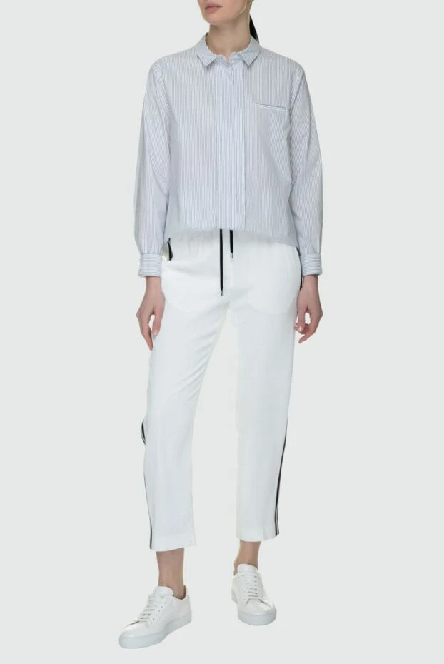 Peserico woman white polyester trousers for women купить с ценами и фото 157103 - photo 2