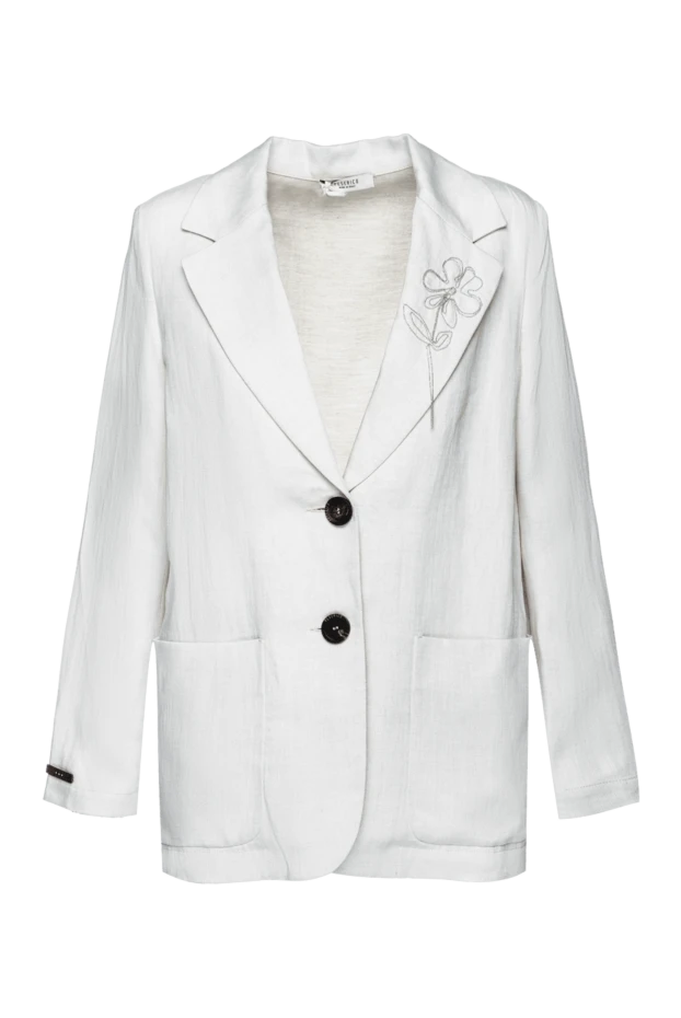 Peserico woman white viscose and linen jacket for women купить с ценами и фото 157122 - photo 1