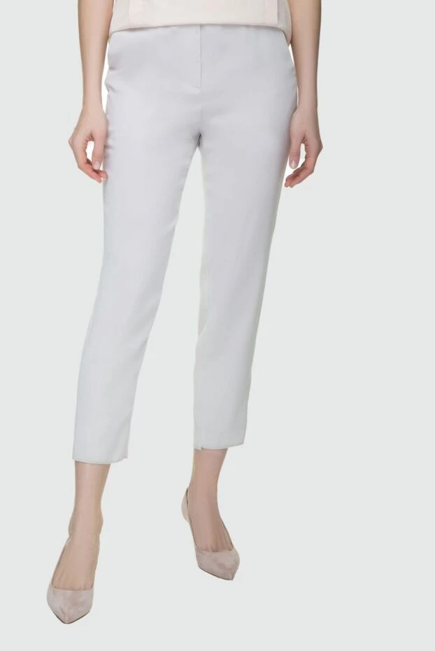 Peserico woman white polyester trousers for women купить с ценами и фото 157129 - photo 2