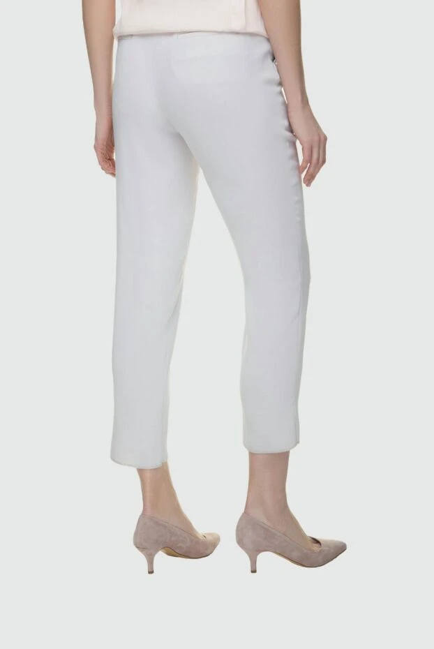 Peserico биік белді және серпімді жолақты, қысқартылған ақ әйелдер шалбары 157129 - фото 3