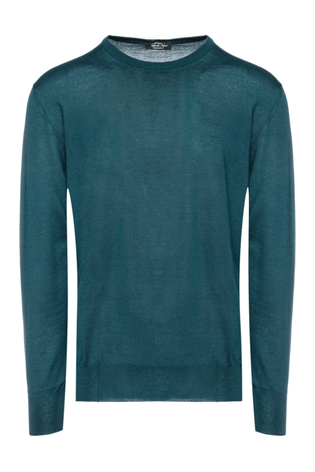 Cesare di Napoli man cashmere and silk jumper green for men купить с ценами и фото 157139 - photo 1