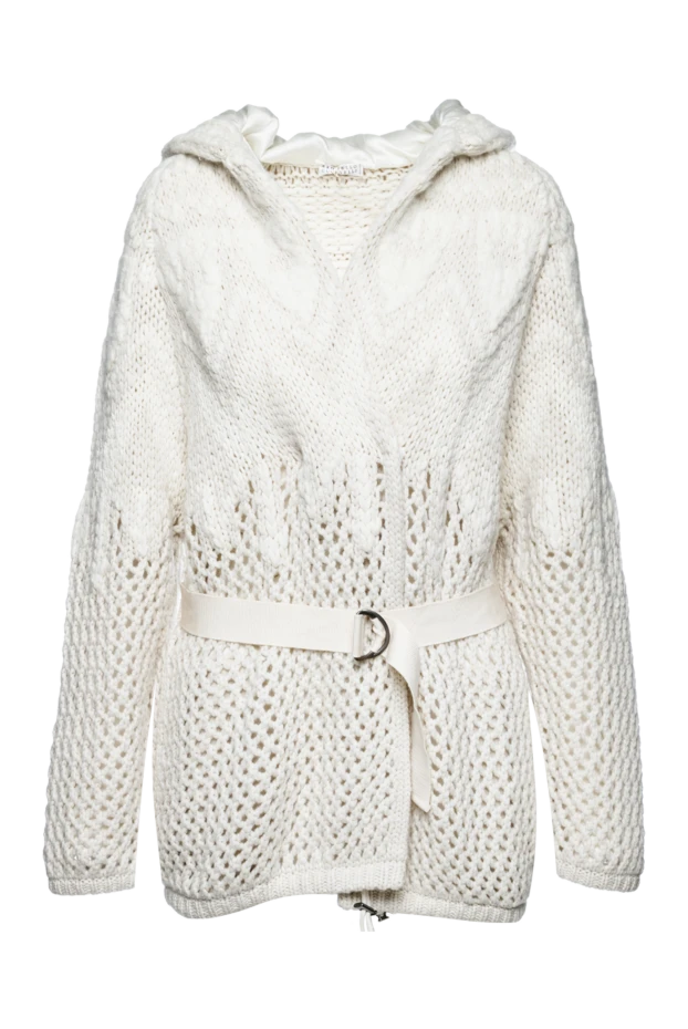 Brunello Cucinelli woman white cashmere cardigan for women купить с ценами и фото 157166 - photo 1