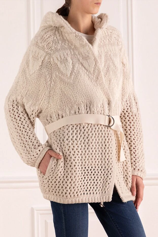 Brunello Cucinelli кардиган из кашемира белый женский 157166 - фото 3