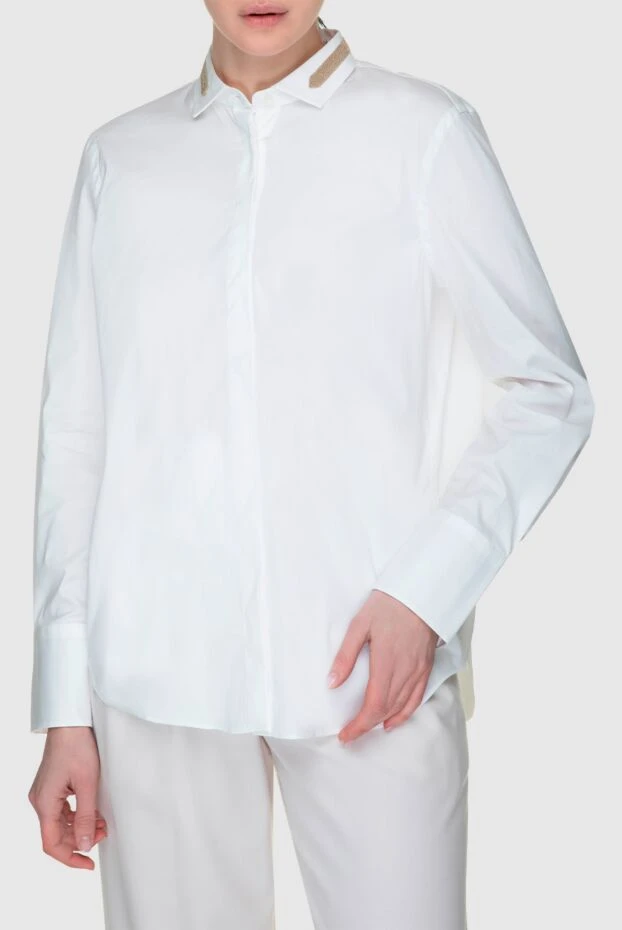 Peserico woman white cotton blouse for women 159612 - photo 3