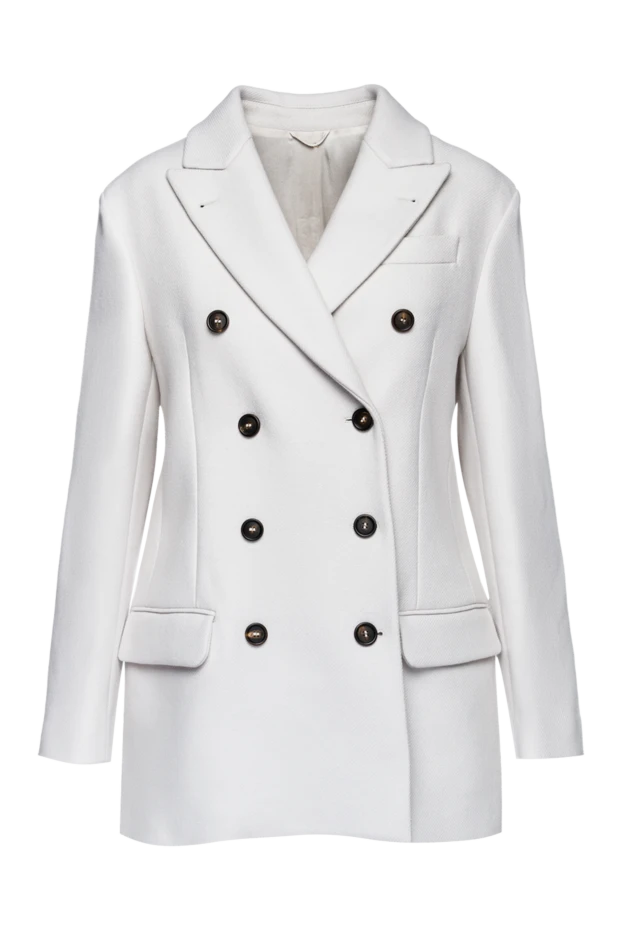 Brunello Cucinelli woman white cupra jacket for women купить с ценами и фото 157203 - photo 1