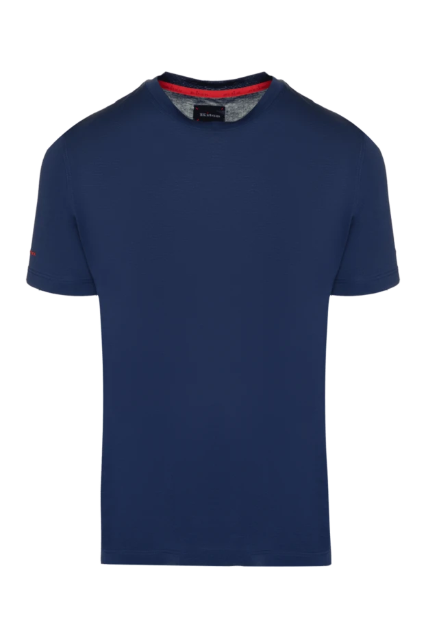 Kiton man cotton t-shirt blue for men купить с ценами и фото 157242 - photo 1