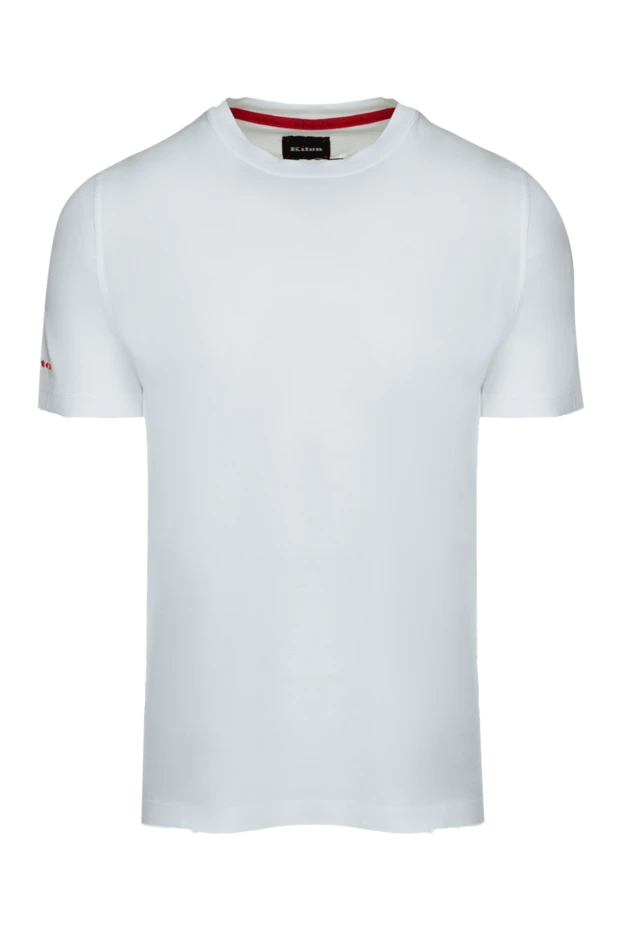 Kiton man white cotton t-shirt for men купить с ценами и фото 157243 - photo 1