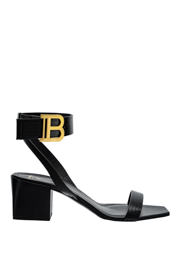 Balmain woman black leather sandals for women купить с ценами и фото 157282 - photo 1