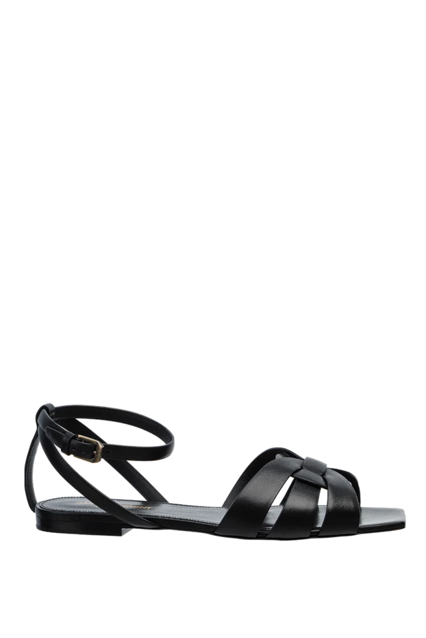 Saint Laurent woman black leather sandals for women купить с ценами и фото 157292 - photo 1