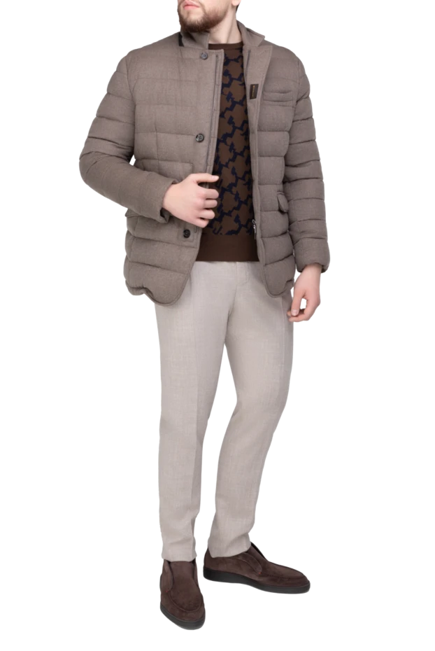 Moorer man down jacket men's cashmere beige купить с ценами и фото 157308 - photo 2