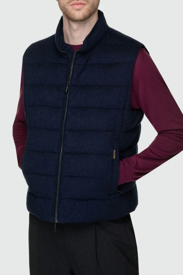 Moorer man down jacket men's wool and cashmere blue 169779 - photo 3