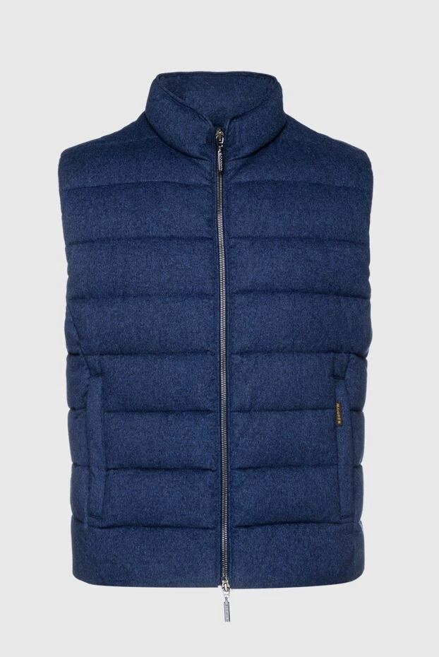 Moorer man cashmere and down vest blue for men купить с ценами и фото 157311 - photo 1