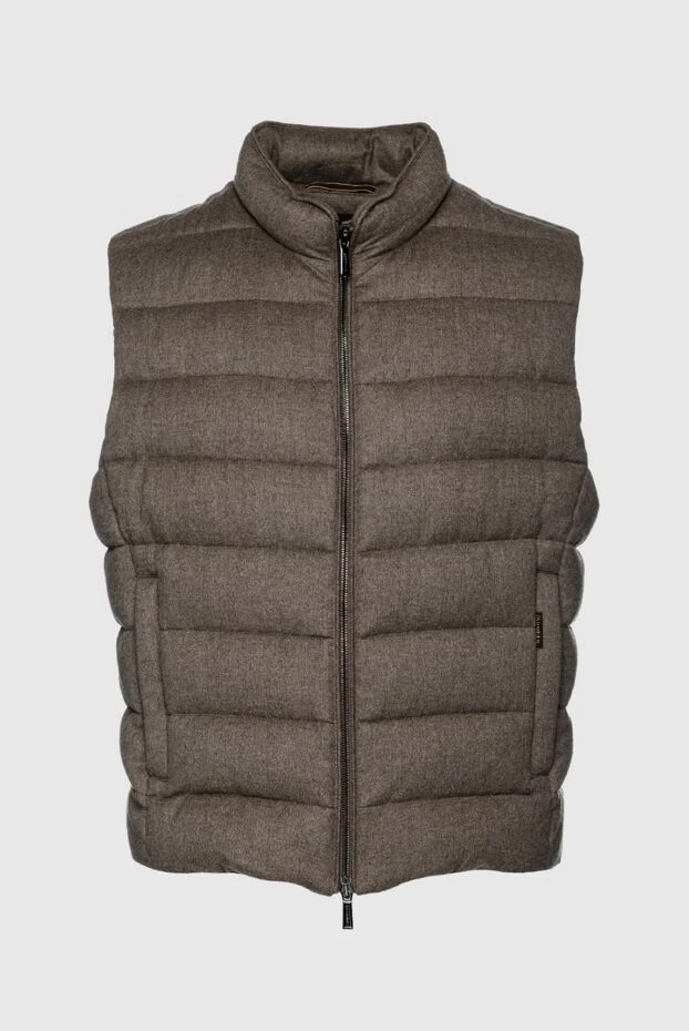 Moorer man cashmere and down vest brown for men купить с ценами и фото 157312 - photo 1