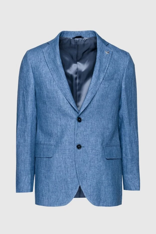 Tombolini man blue linen jacket for men купить с ценами и фото 157333 - photo 1