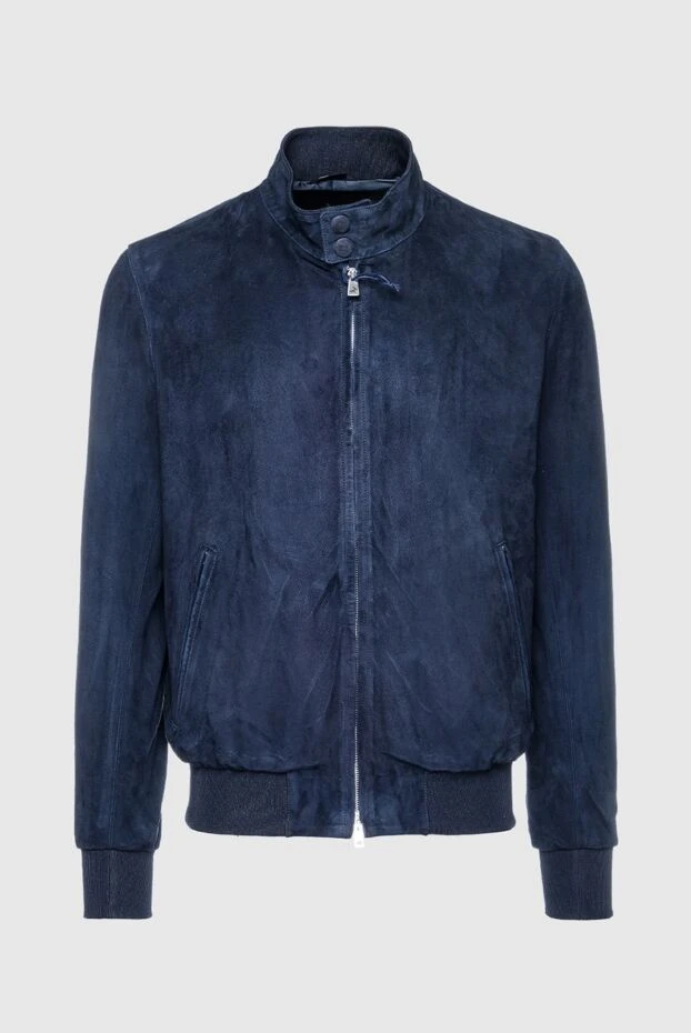 Tombolini man blue suede jacket for men купить с ценами и фото 157337 - photo 1