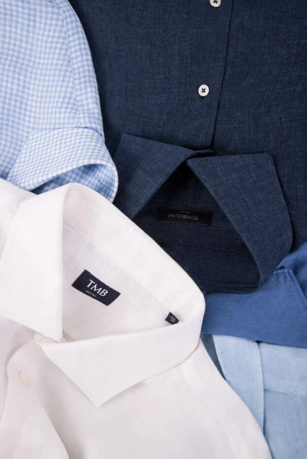 Tombolini straight cut shirt in deep blue pure linen
157340 - photo 2