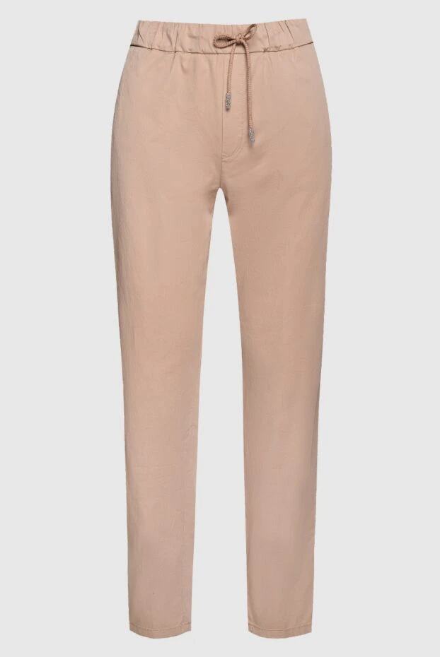 Panicale woman beige cotton trousers for women купить с ценами и фото 157344 - photo 1