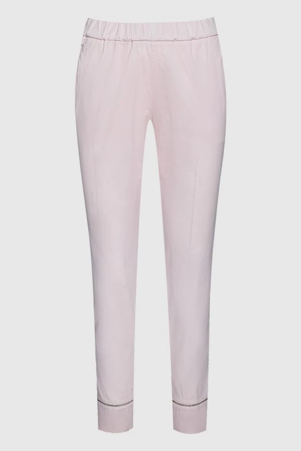 Panicale woman pink cotton trousers for women купить с ценами и фото 157346 - photo 1