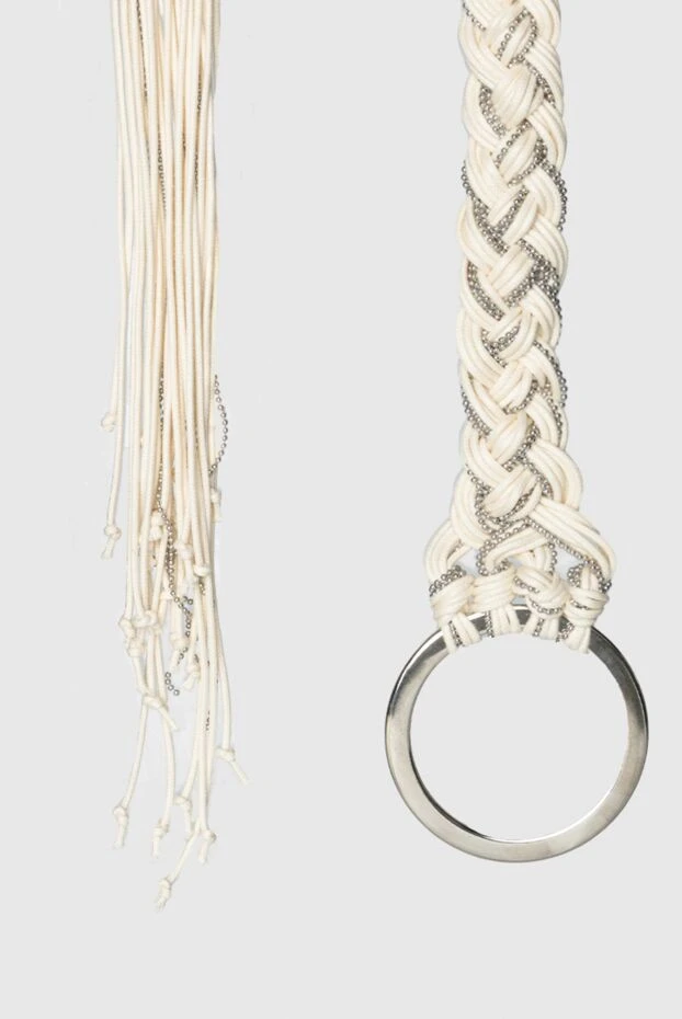 Panicale white cotton belt for women 157349 - photo 3