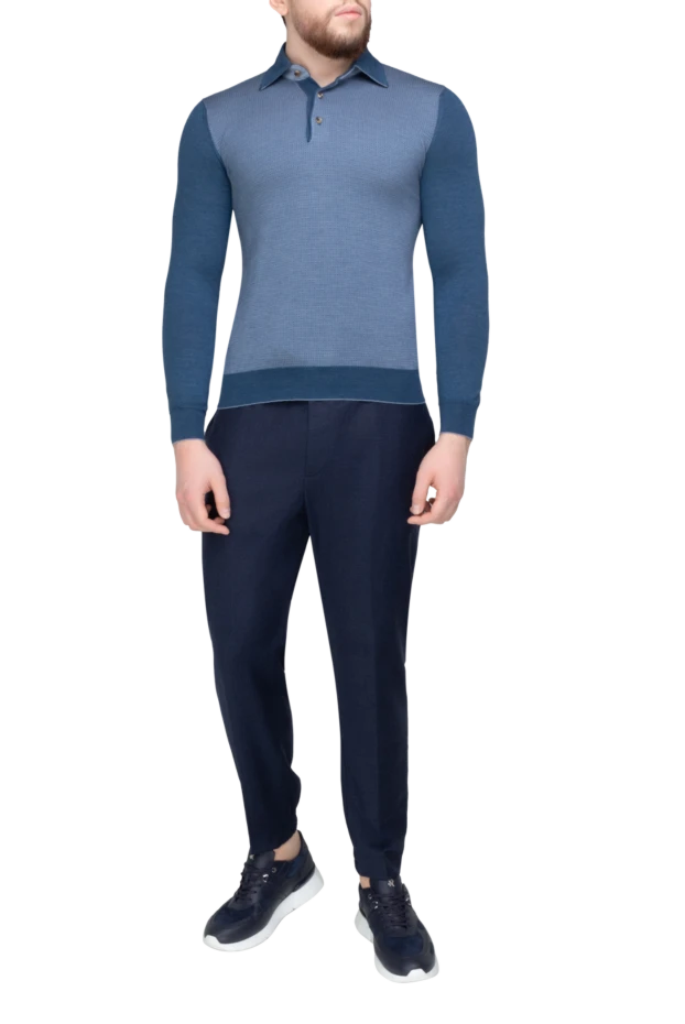 Tombolini man men's blue polyamide and elastane trousers купить с ценами и фото 157397 - photo 2