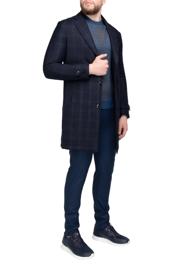 Tombolini man blue wool coat for men купить с ценами и фото 157404 - photo 2