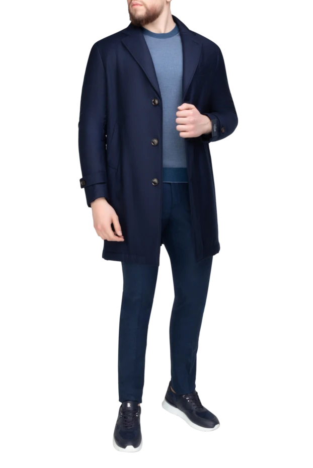 Tombolini man blue wool coat for men купить с ценами и фото 157405 - photo 2