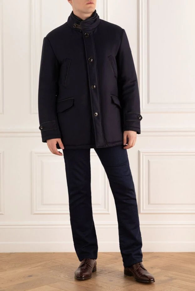 Tombolini man wool and elastane jacket blue for men купить с ценами и фото 157408 - photo 2