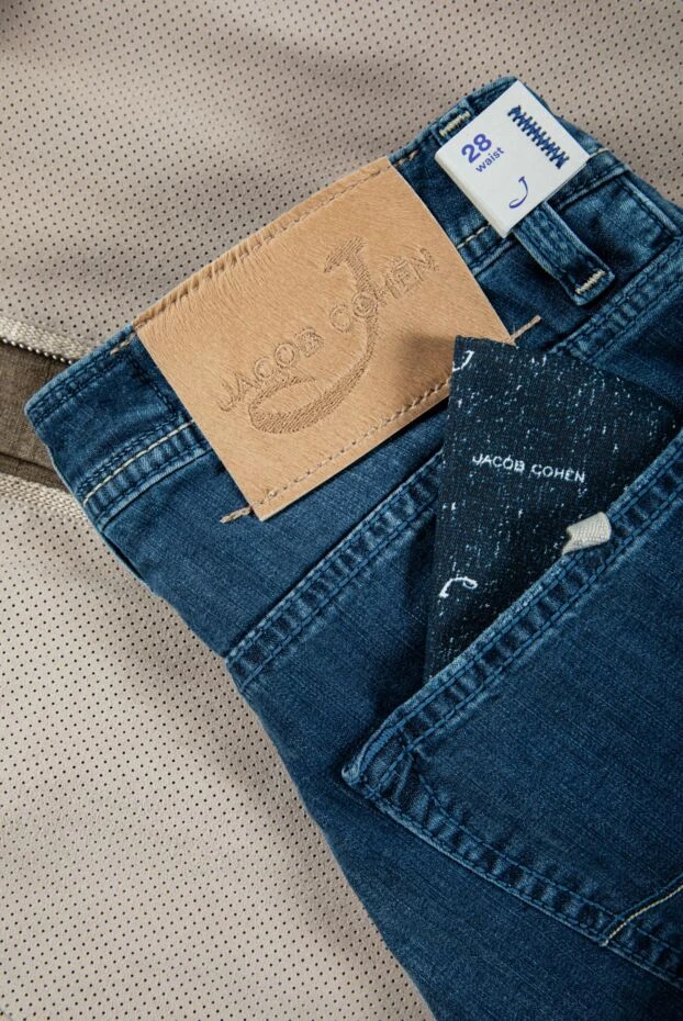 Light blue cotton jeans with a comfortable fit
 - photo 2