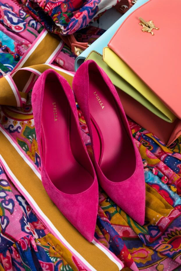 Le Silla туфли женские розовые замшевые с острым носком 157433 - фото 3