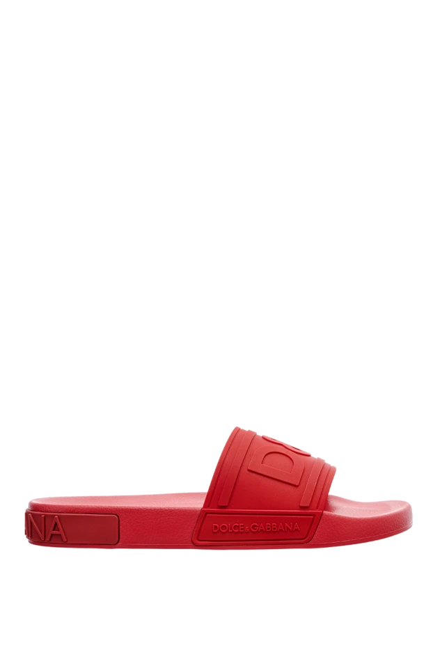 Dolce & Gabbana man red polyurethane flip flops for men купить с ценами и фото 157442 - photo 1