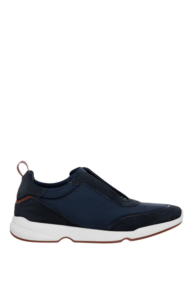 Loro Piana man sneakers made of polyamide and nubuck blue for men купить с ценами и фото 157461 - photo 1