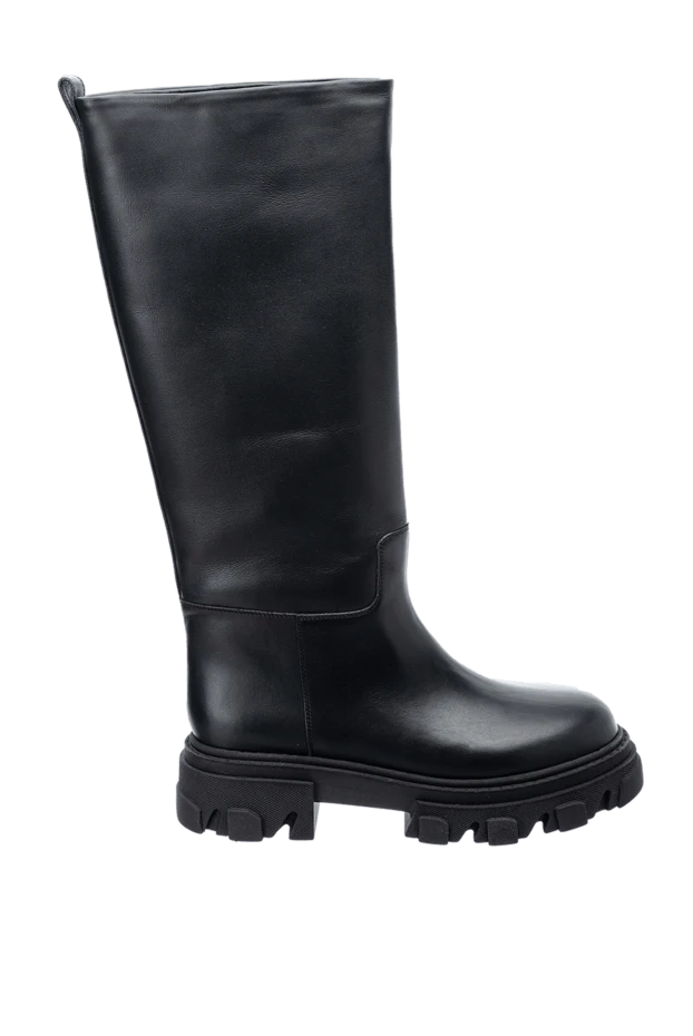 Gia Borghini woman black leather boots for women купить с ценами и фото 157472 - photo 1