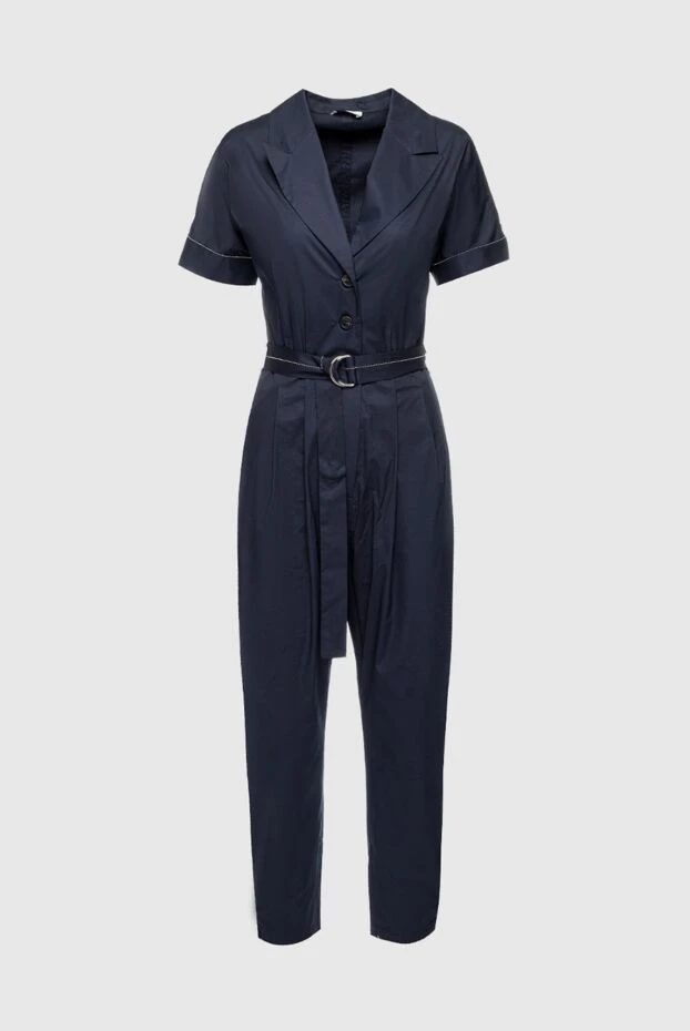 Peserico woman blue women's cotton and elastane jumpsuit купить с ценами и фото 157546 - photo 1