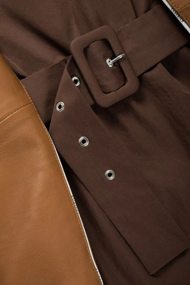 Peserico платье коричневое с ремнем асимметричное женское 157556 - фото 3